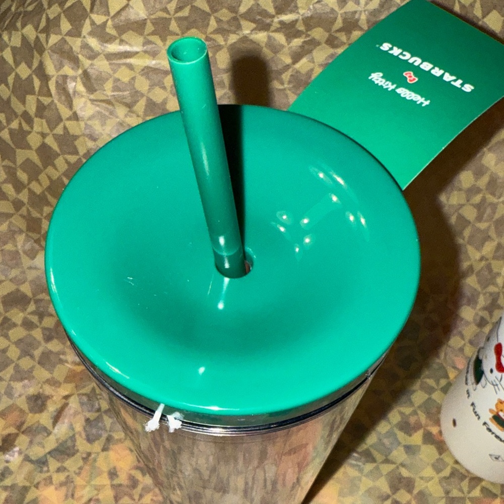 Starbucks Green Hello Kitty Tumbler with Straw - Picture 6 of 6